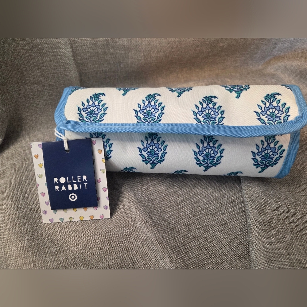 Roller Rabbit X Target Blue and White Jewelry Roll